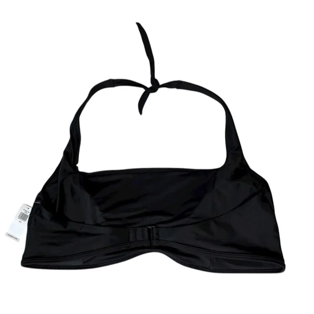 NEW Old Navy Matte Halter Swim Top in Black - Size XXL